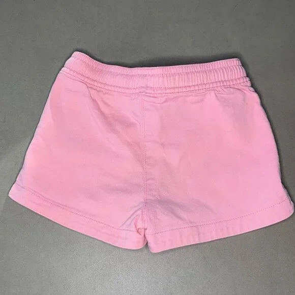 Crewcuts Pink Pull-On Shorts Size 2 Girls Summer Shorts Gold Drawstring - Picture 2 of 3